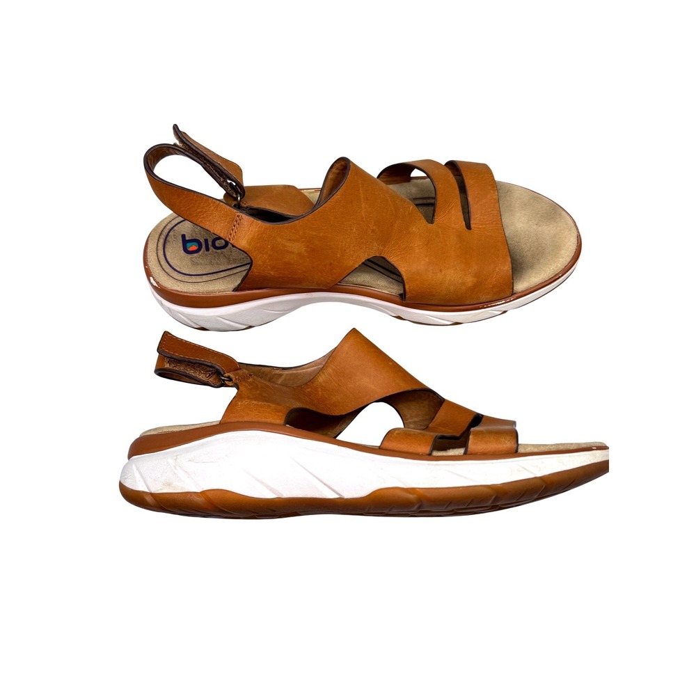 Bionica‎ Leather Slingback Sandals Womens 9.5 Brown Cute Comfort Walking